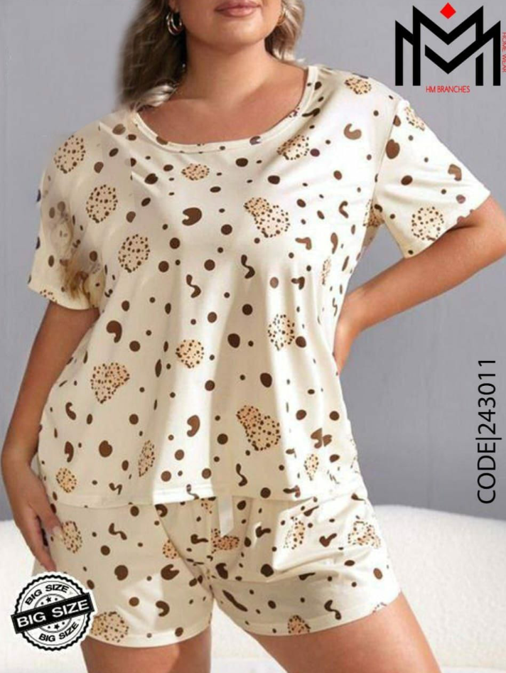 Women's pajama shorts, half sleeves
